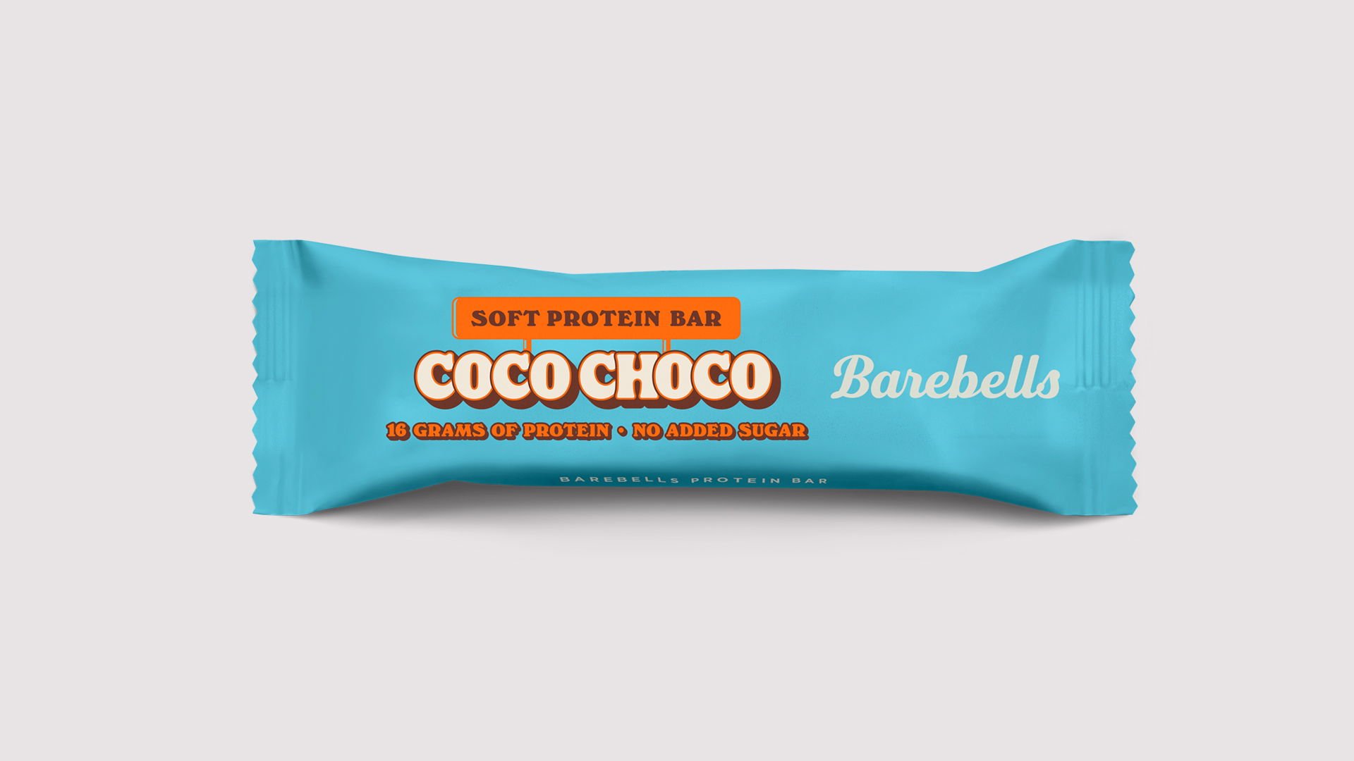 Mjuk proteinbar Coco Choco från Barebells, innehållande 16 gram protein och utan tillsatt socker.
